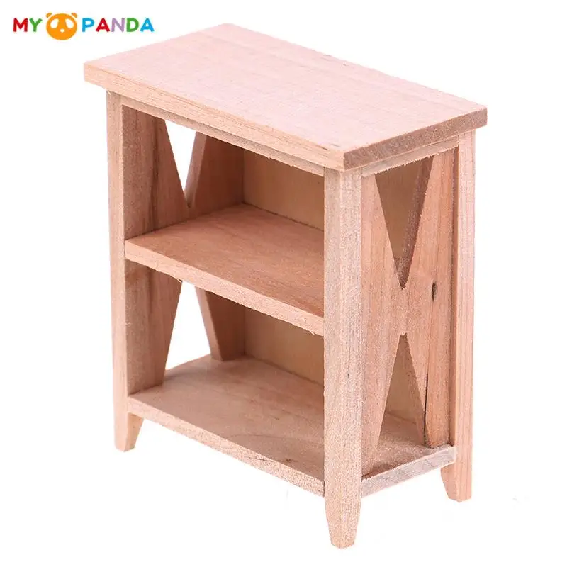 

1/12 кукольный домик миниатюрные неокрашенные шкафчики для хранения модель DIY аксессуары