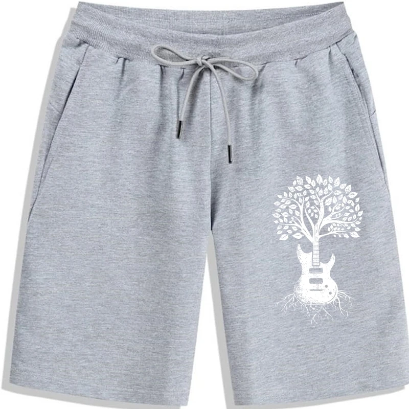 

Men Tree Of Life Guitar men shorts Music Pure Cotton Clothes Novelty Short Sleeve O Neck gym shorts Plus Size Men's shortss