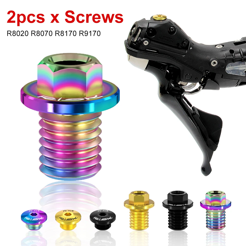 

2Pcs Titanium Alloy Brake Lever Adjuster Screws M9*10mm Road Bike Handle Lever Adjusting Fastener for R8020 R8070 R8170 R9170