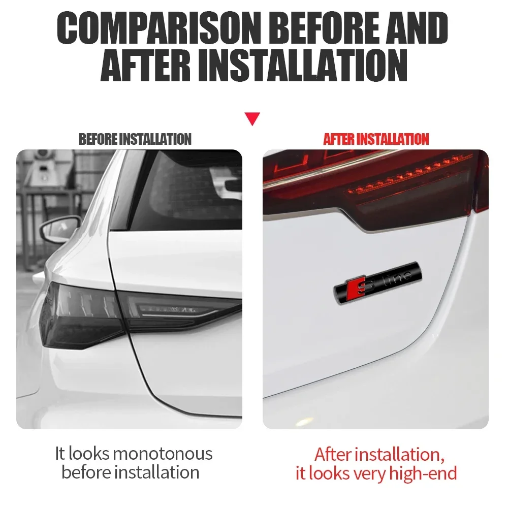 S Line Логотип Авто Передняя решетка радиатора Наклейка металлическая Эмблема для