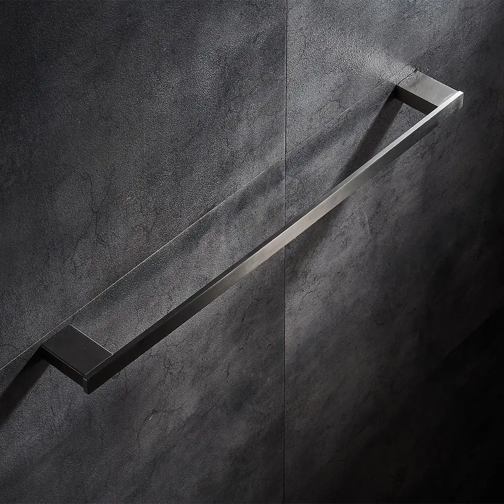 

Bathroom Single Square Towel Rail Rack Holder 60 cm / 23.62 inches Hanger