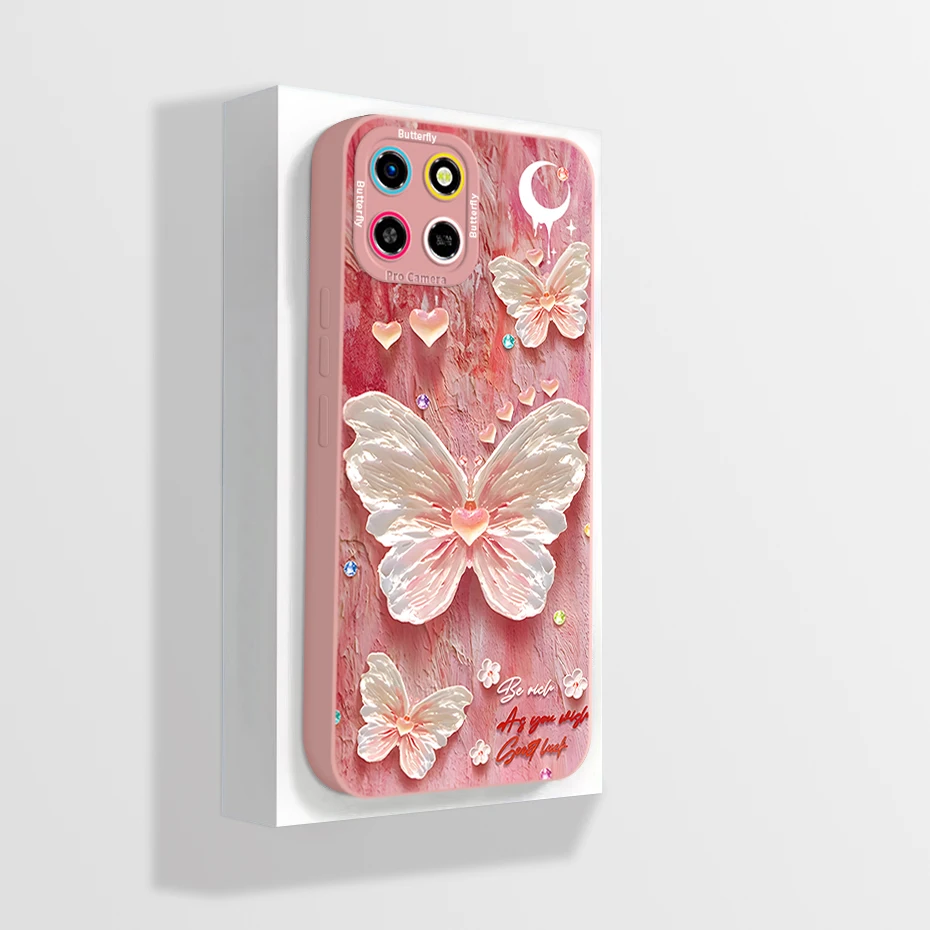 Для Infinix Smart 6 HD X6512 &quotSmart6 2022 искусственный квадратный жидкий силиконовый