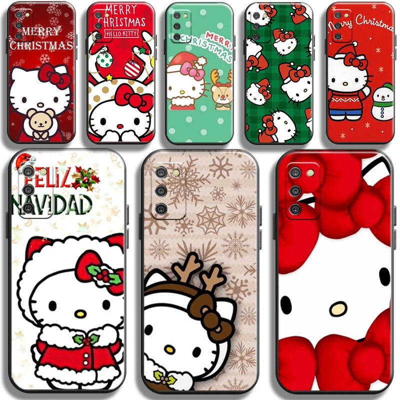 

Christmas Hello Kitty Kuromi For Samsung Galaxy A02 A02S Phone Case Back Shockproof Coque Cover Carcasa Funda Full Protection