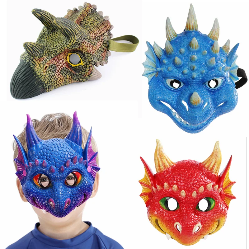 

Children Dinosaur Dance Mask Cute Mask Monster Animal Performance Mask Full Face Boy