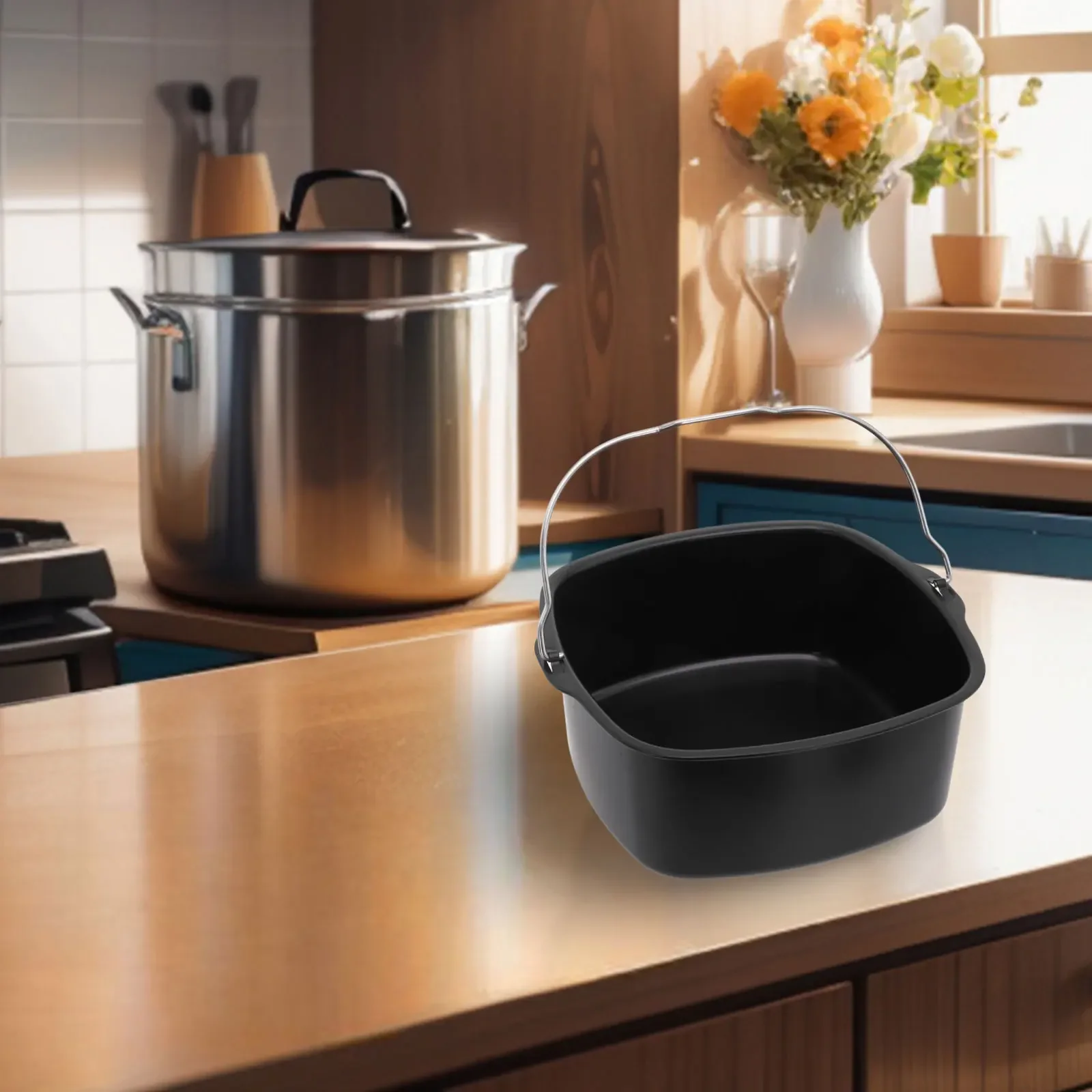 10 1-дюймовая алюминиевая стальная фритюрница с антипригарным покрытием для кухни