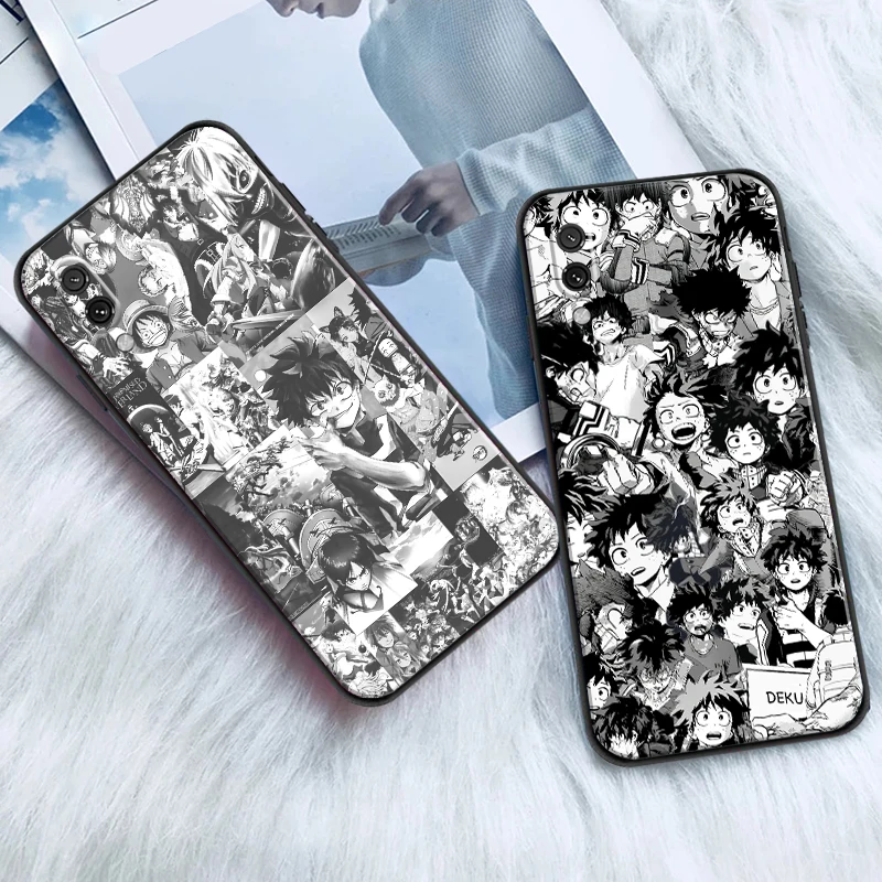 

Cartoon Anime For Xiaomi Redmi 10 Note 9 10 Pro 5G 9T 10S Phone Case Liquid Silicon Silicone Cover Carcasa Black Funda Back