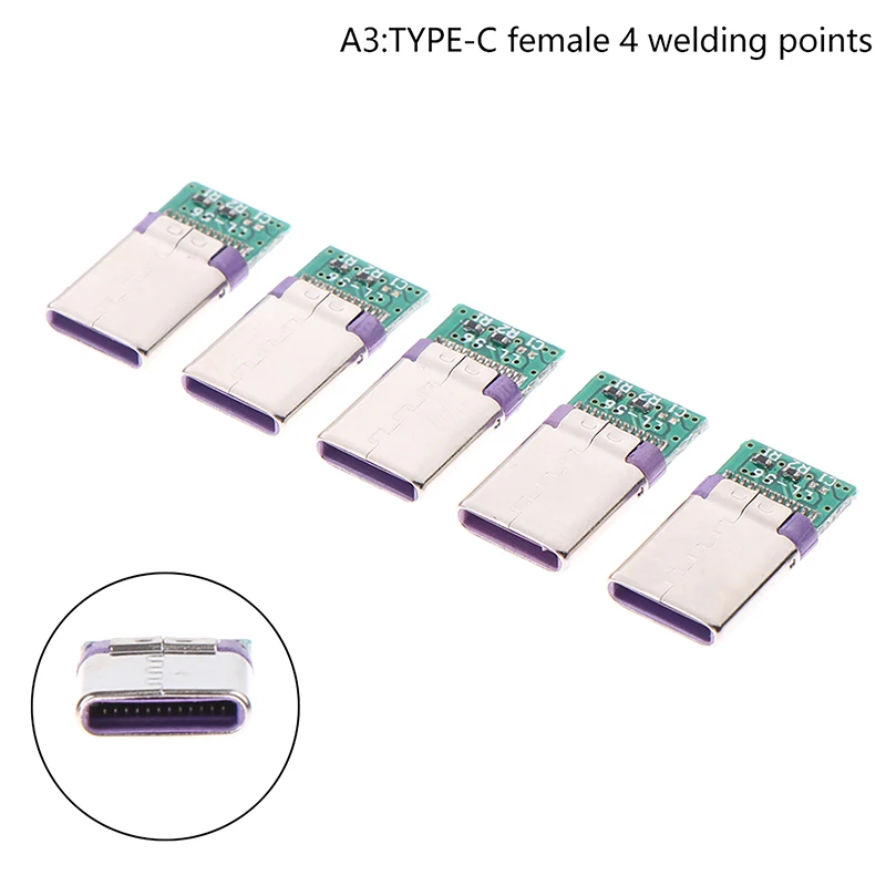 

Разъемы USB 3.1 Type C HUXUAN, 5 шт.