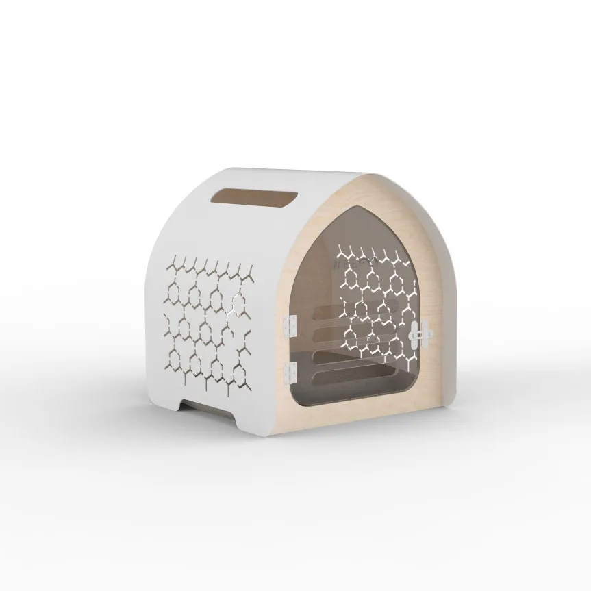 Новая концепция алюминиевый домик для кошки искусственная кожа легкая сборка