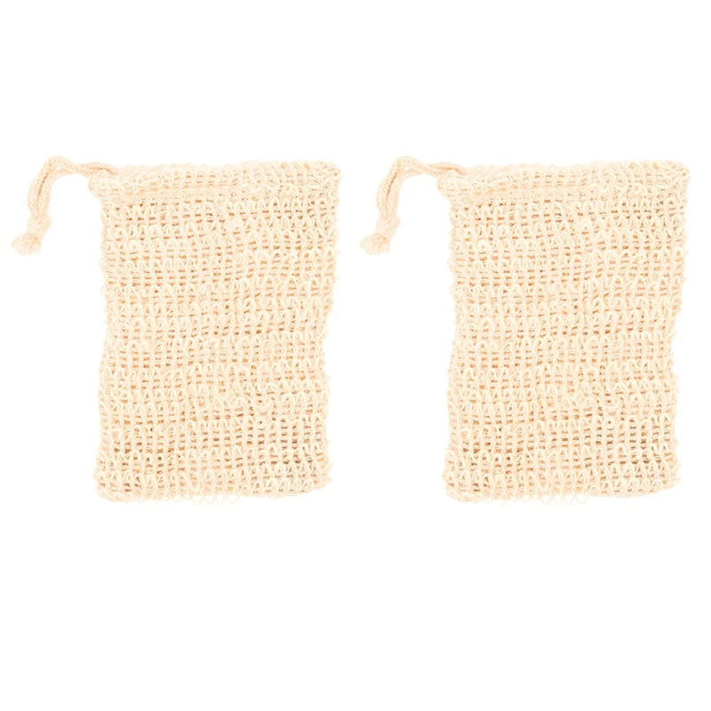 

Shower Bath Sisal Soap Bag Natural Sisal Soap Bag Exfoliating Soap Saver Pouch Holder 200Pcs