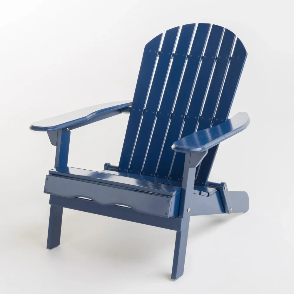

Noble House Harvey Folding Acacia Wood Adirondack Chair - Navy