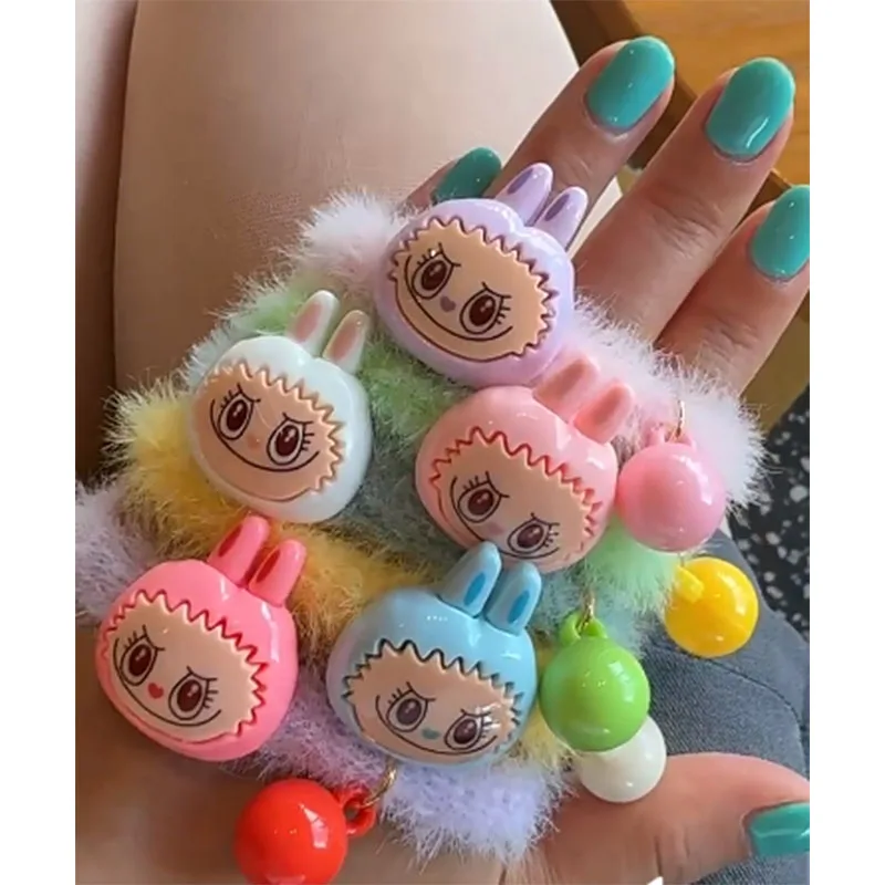 5 шт. повязка для волос Labubu детей девочек Kawaii аксессуары Labbubu мультяшная фигурка