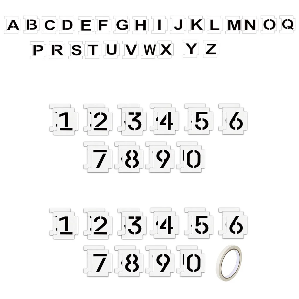

Numbers Stencils Letters Templates Hollow-out Alphabet Pattern Stationery