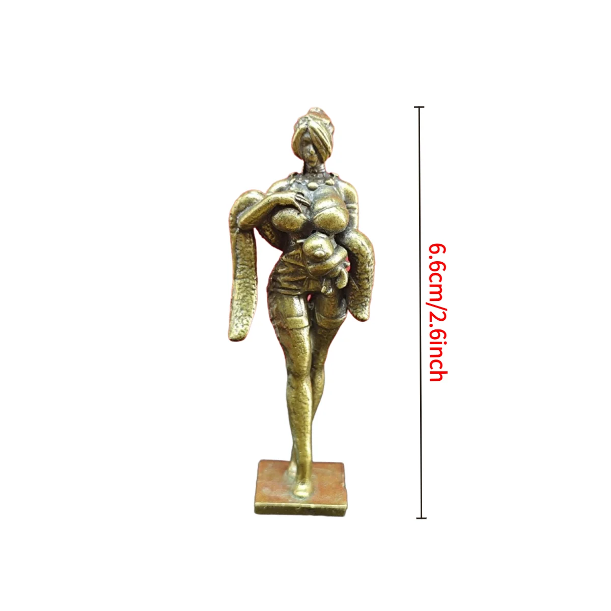 Латунная статуэтка женщины