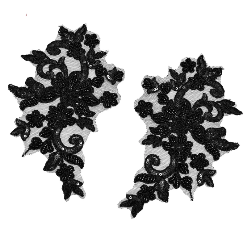 Блестки цветок кружево аппликация нашивки воротник сделай сам ремесло вырез