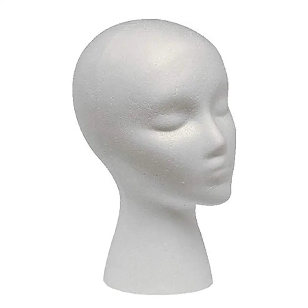 

Foam Head Practical Mannequin Head Dummy Head Female Head Model Hat Wig Glasses Convenient Prop Displays