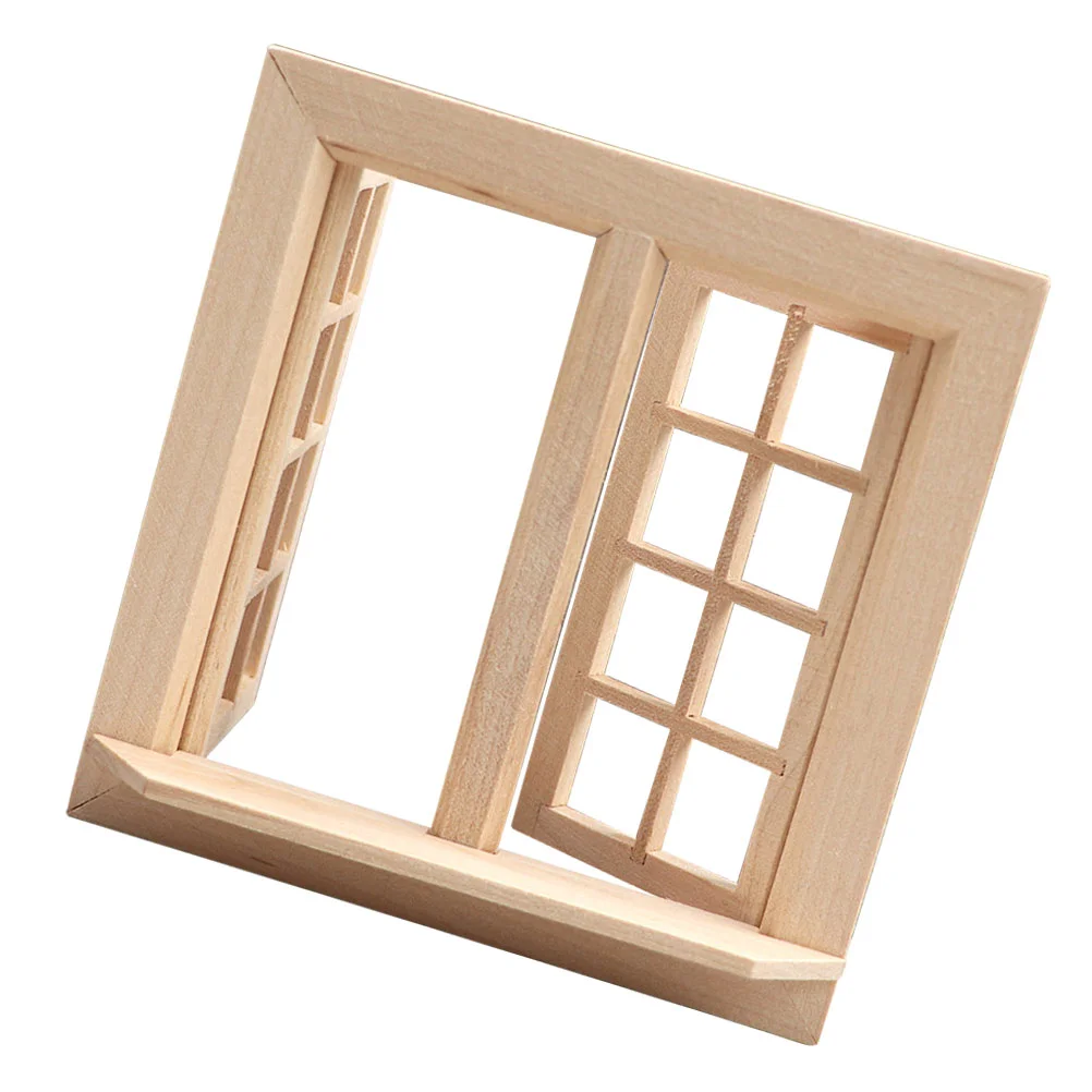 

Wooden Window Simulation Doors Windows Mini Accessories Children Plaything