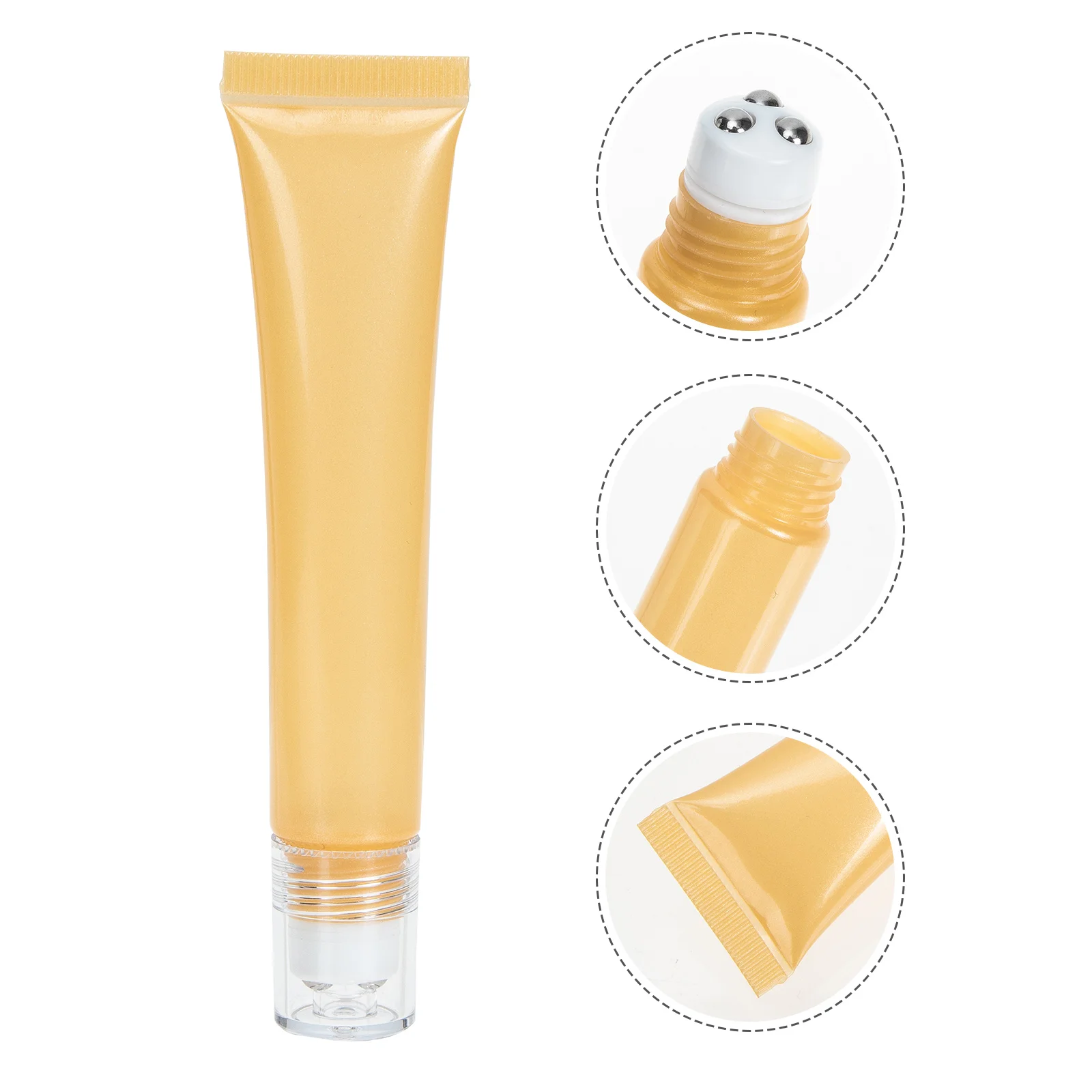 

2 Pcs Tube Bottle Essential Oil Container Dispenser Cream Cosmetics Roller Plastic Empty Storage Holder Travel