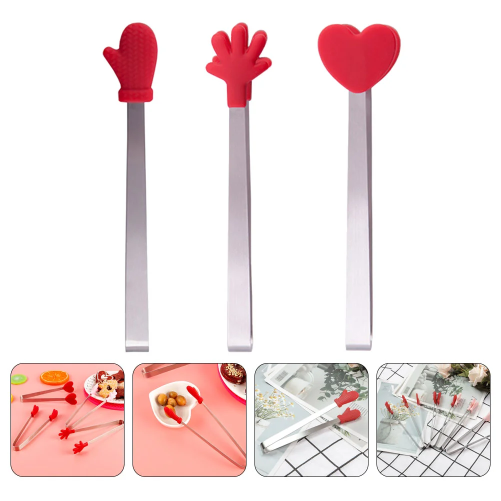 

Tongs Mini Ice Tong Serving Sugar Food Cube Steel Stainless Salad Appetizers Cooking Clip Bread Grilling Candy Kitchen Gadgets
