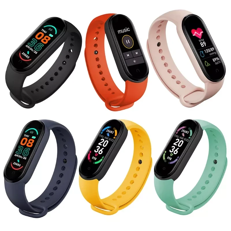 

Smart Bands Sport Fitness Tracker M6 Smart WatchesPedometer Heart Rate Blood Pressure Monitor Bluetooth Bracelets for Men Women