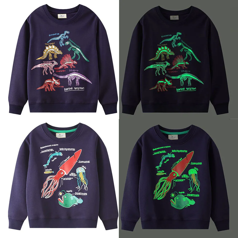 

Верхняя одежда для мальчиков и девочек, детская школьная толстовка с единорогом, акулами, детский пуловер, пальто, одежда с длинным рукавом ...