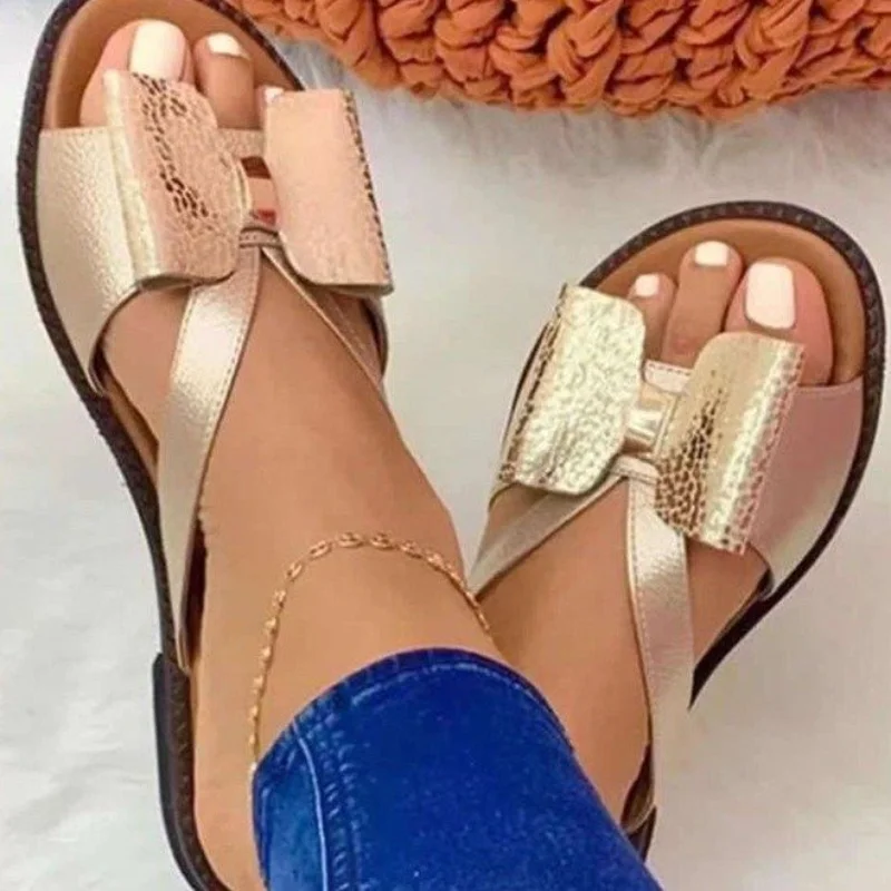 Summer Women Slippers Cute Butterfly-Knot Casual Sandals Lady Slides Flats Slip-On Women Shoes for Women 2023 Zapatillas Mujer