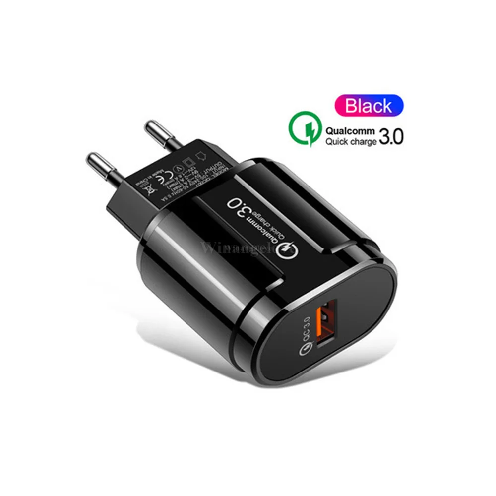10 pcs/lot Universal Charger Single Port USB QC 3.0 Charger EU/US Power Plug Phone Fast Charge Adapter Charger