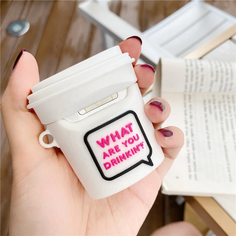 

Чехол для Airpods 3 2021/чехол для Airpods, креативный Мягкий силиконовый чехол для наушников с белой кофейной чашкой