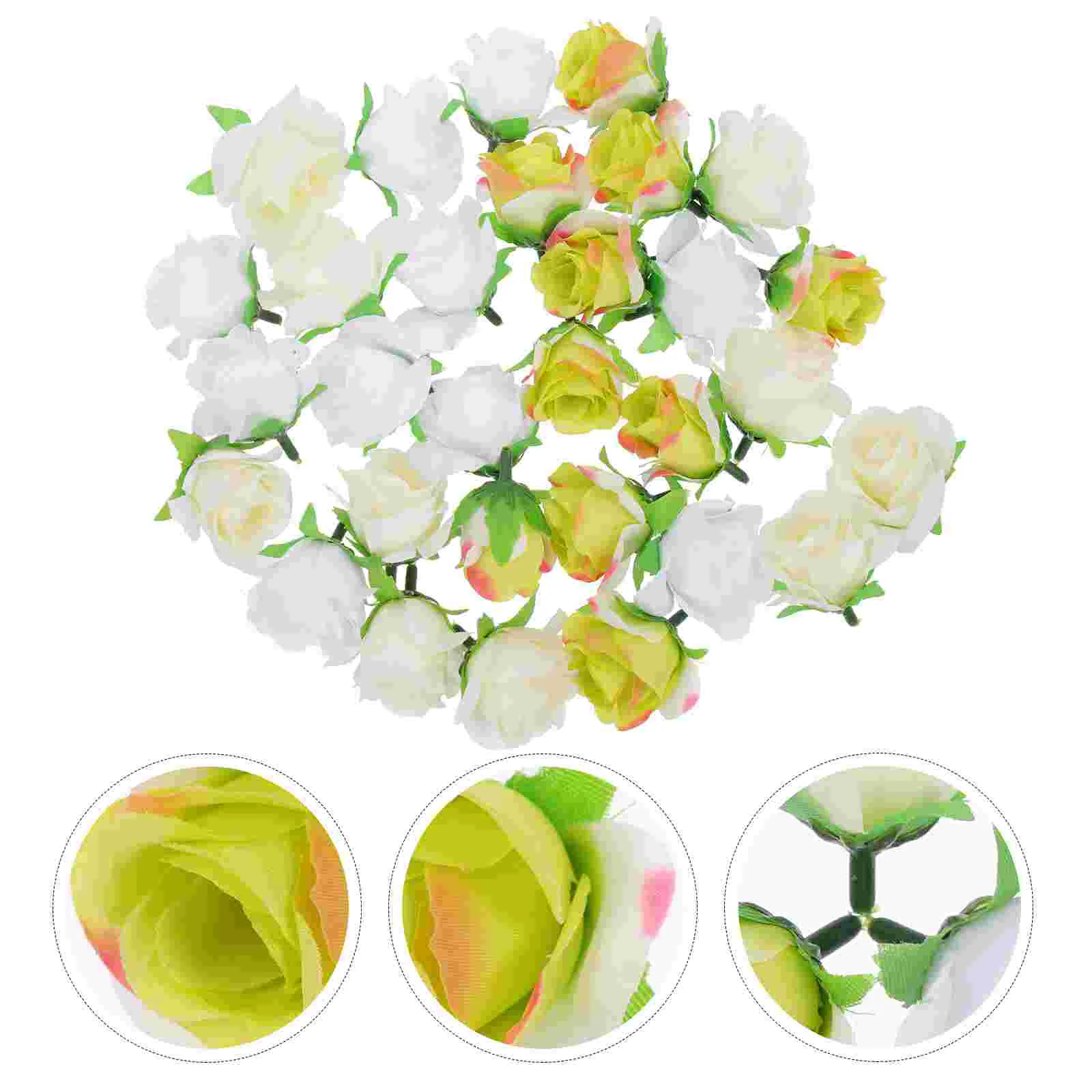 

Flower Head Rose Artificial Faux Fake Roses Flowers Crafts Silk Diy Red Branch Stems Decor Heads Wreath Stem Without Mini Floral