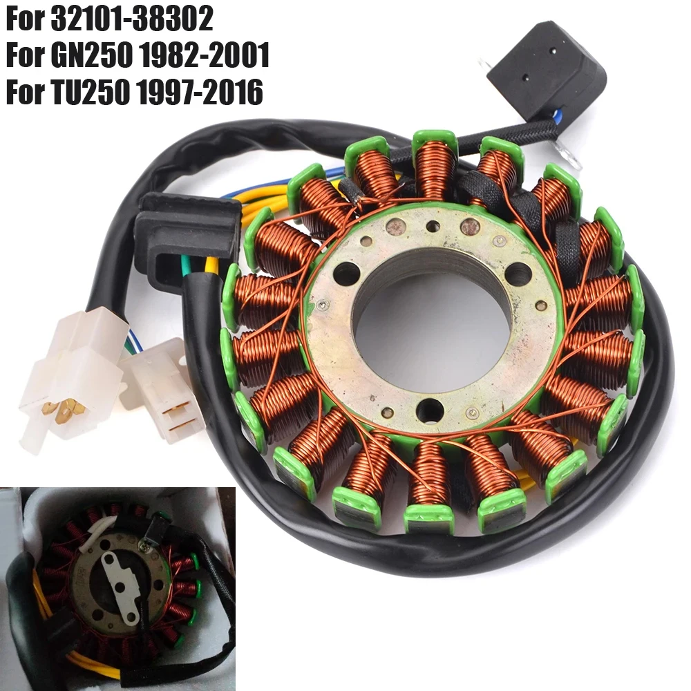 

Катушка статора двигателя мотоцикла для Suzuki GN250 TU250 32101-38302, катушка генератора GN TU 250