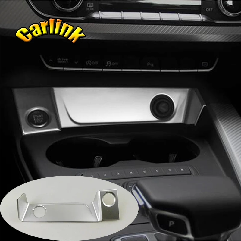 

For Audi A4 b9 2017 2018 ABS Matte Car cigarette Lighter frame Panel Sequins Cover trim car styling Accessories 1pcs