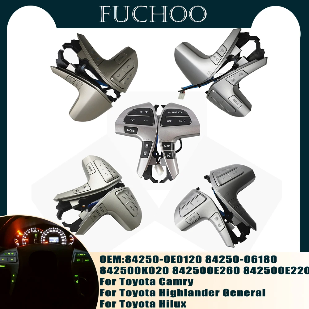 

Кнопка управления аудиосигналом на руль 84250-0E0120, автомобильные аксессуары для Toyota Camry Corolla Hilux Highlander General