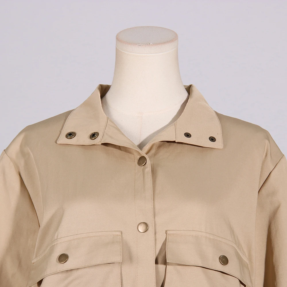 VGH свободный лоскутный шикарный плащ на пуговицах для женщин с лацканами и