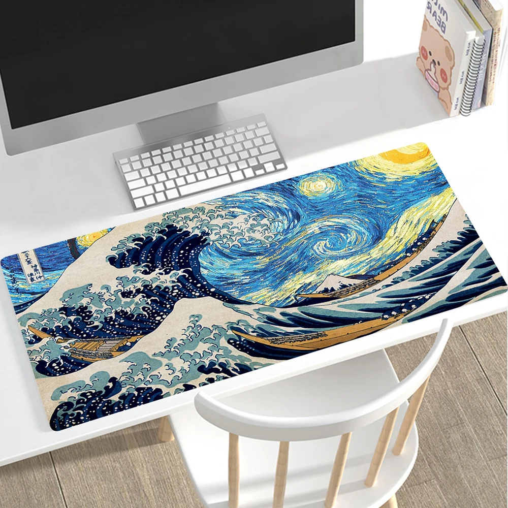 

Mouse Pad Computer Gaming Accessories XXL Deskmat Rubber Mat Mausepad коврик для мыши Mousepad Keyboard Pads Great Wave Off Art