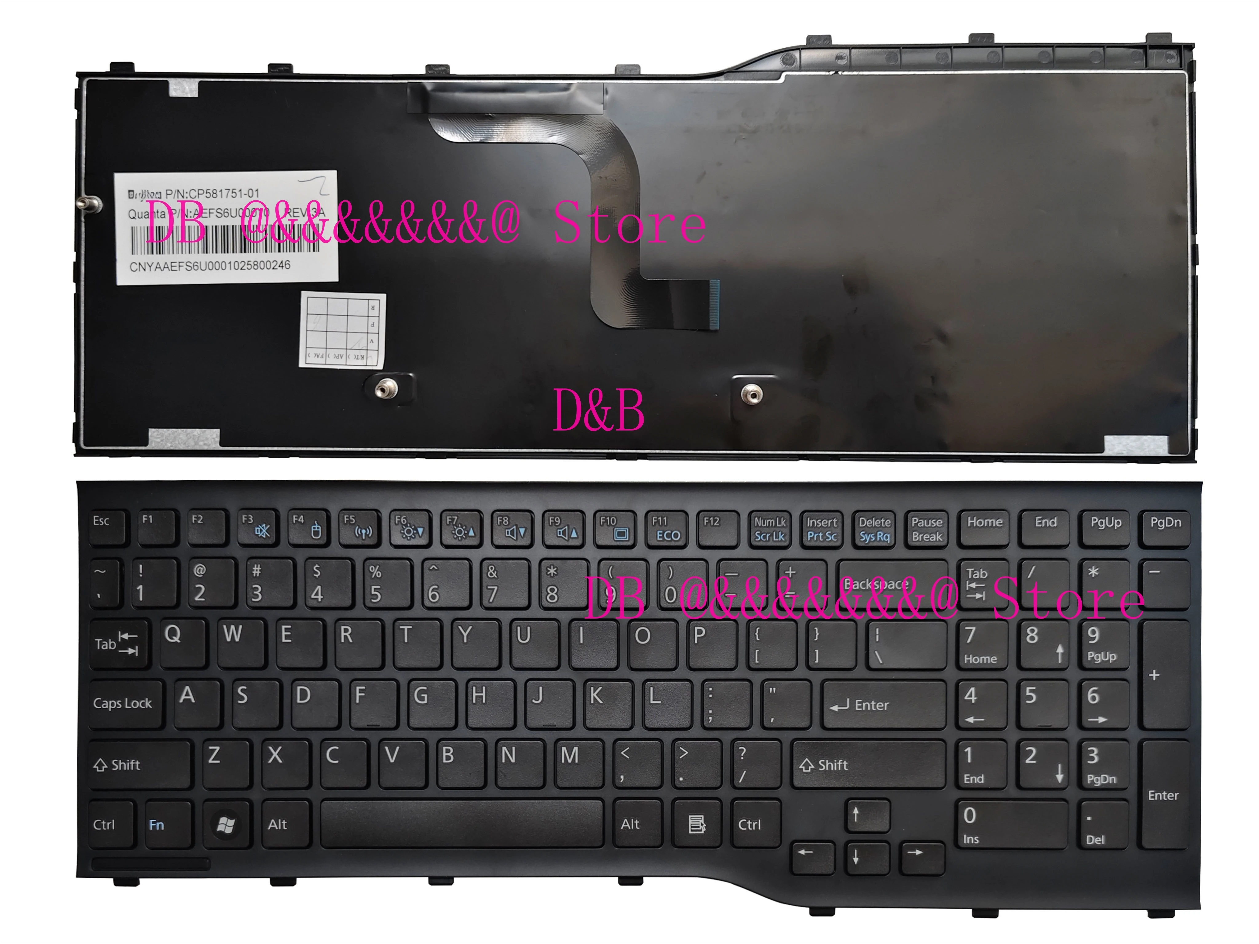 Фото Клавиатура для ноутбука Lifebook AH552 US с маленьким клавишем Enter CP581751-01 №2
