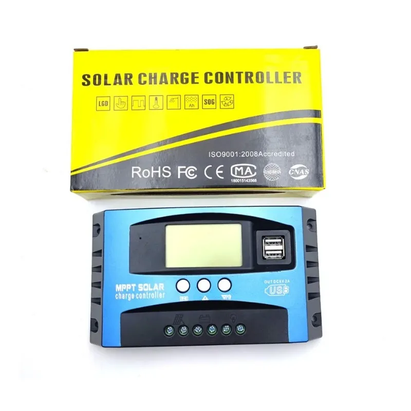 Контроллер Заряда Солнечной Батареи MPPT 30A/50A/80A/100A С ЖК-дисплеем 12 В 24
