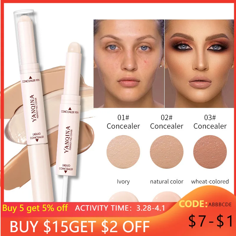 

Concealer Liquid Foundation Double-Ended Concealer Pen High-Gloss Contour Natural Face Primer Concealer Beauty Beauty Blenders