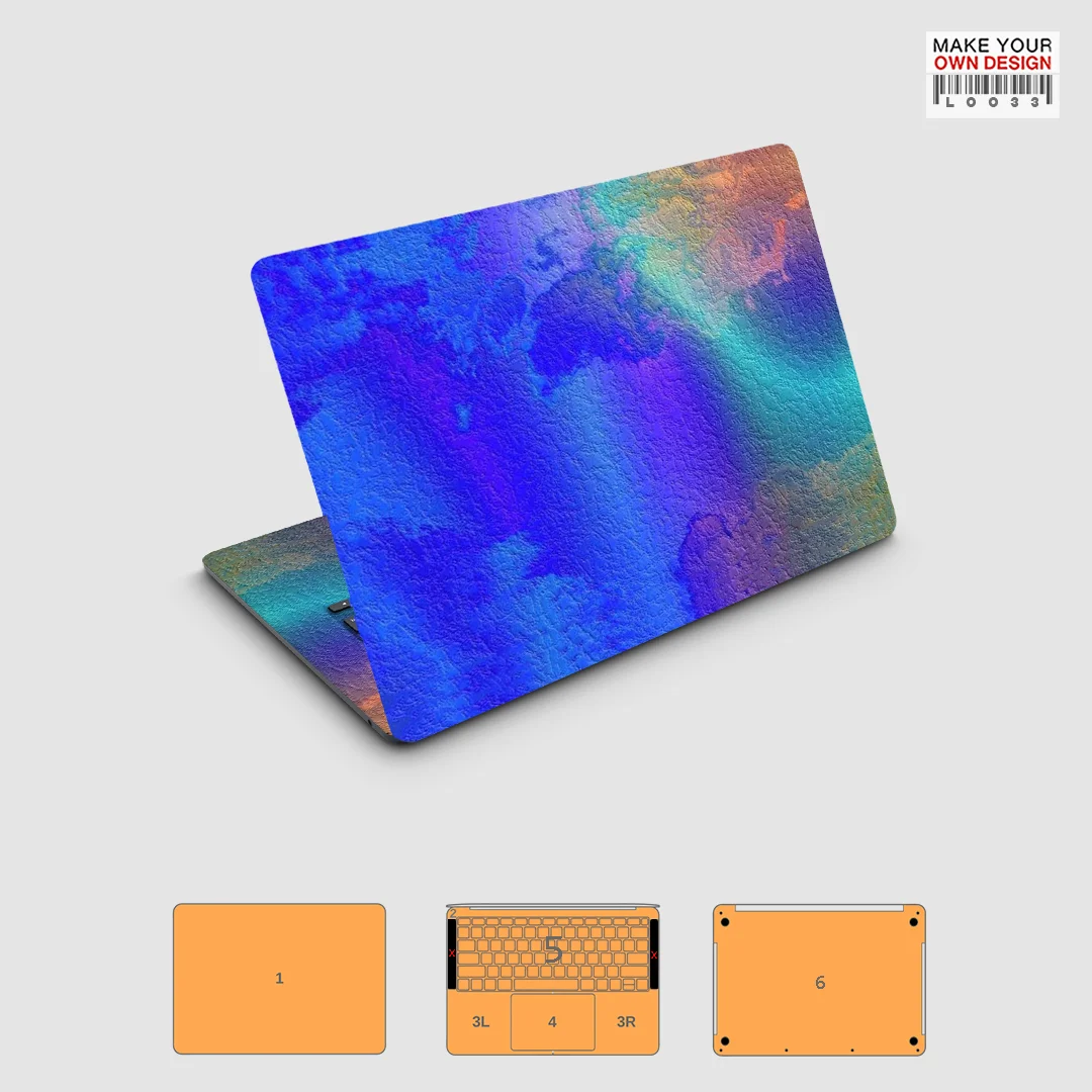 Фото 3M020 красочная наклейка на кожу для Macbook Pro 15,4 2016 2017 2018 2019, полная потертая наклейка, защитная пленка для экрана №1