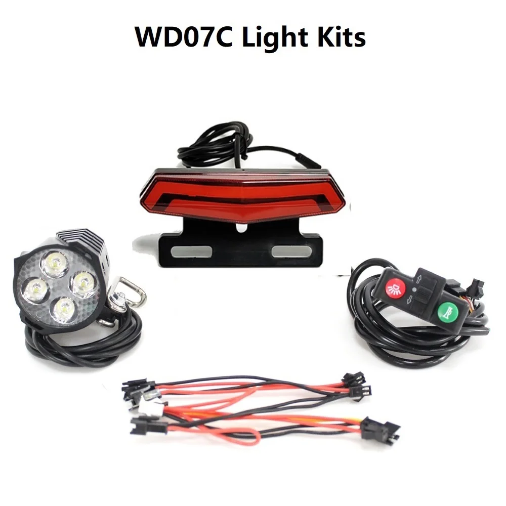 

36V 48V 60V WD07C eBike LED light kits Headlight Rear Light Brake Light Turning Light Horn