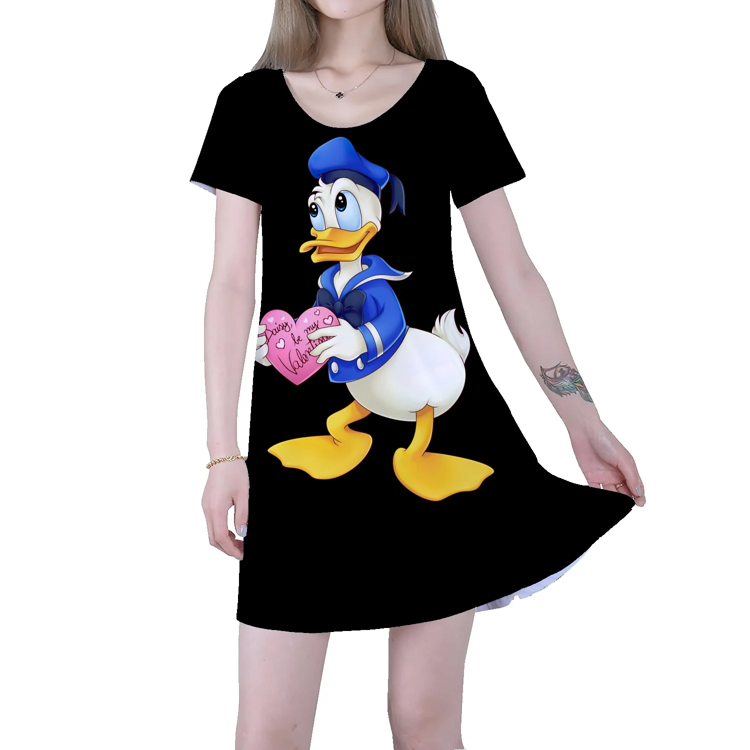 

Donald Fauntleroy Duck girls dress 2022 summer new baby girl T-shirt long skirt
