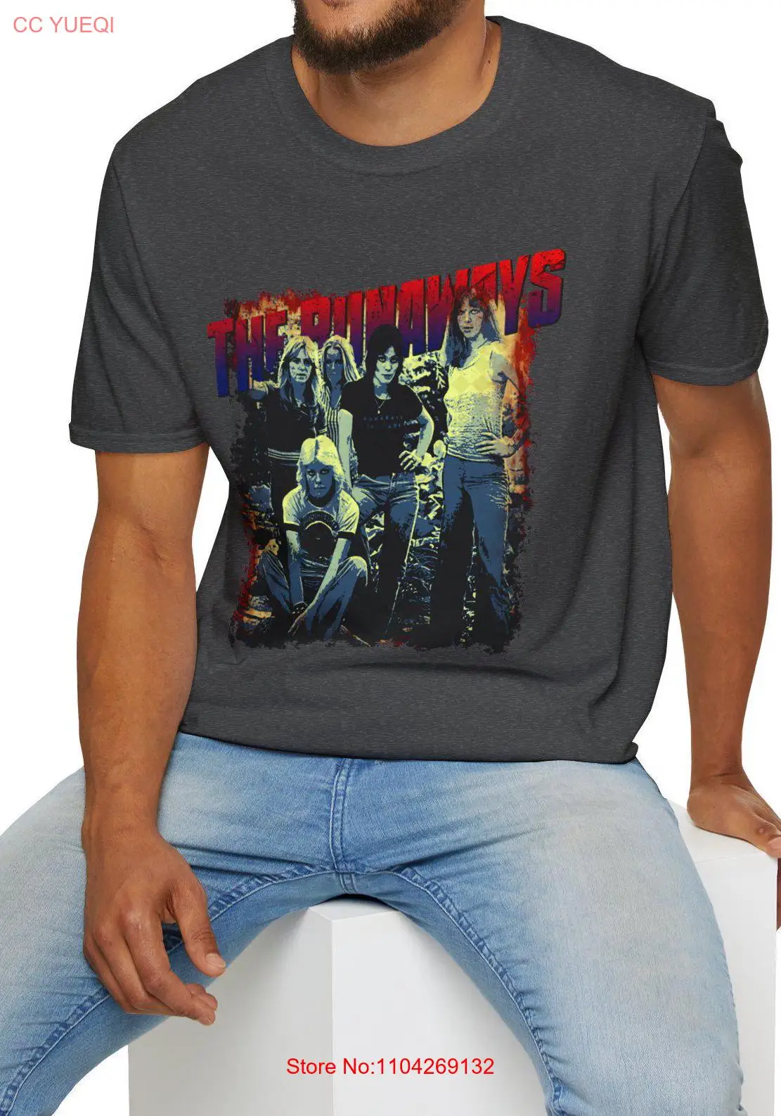 Винтажная футболка Joan Jett and The Runnaway Softstyle с длинными или короткими рукавами