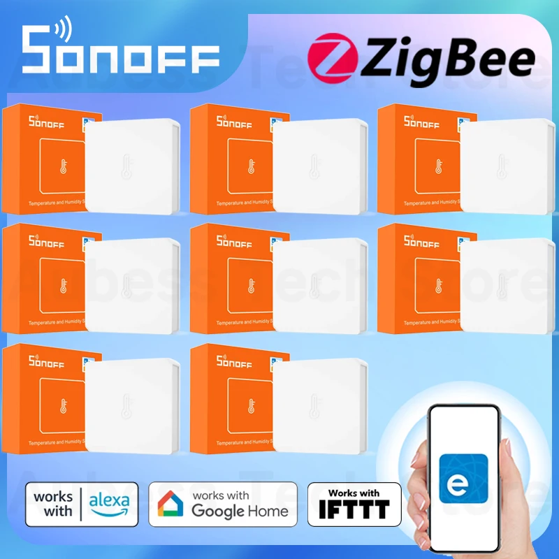 Умный датчик температуры и влажности SONOFF SNZB-02 ZigBee комнатный термометр гигрометр