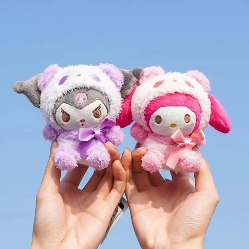 

Kawaii Sanrio Keychain Plush Anime Kuromi Doll Keyring Hello Kitty Plushie Cinnamoroll KeyChains Bag Pendant Toy Gift for Girls
