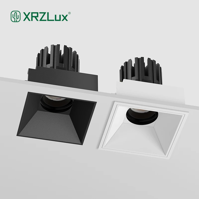 XRZLux-luz descendente Led empotrada, foco de techo con borde estrecho, antideslumbrante, 8W, 10W, 15W, COB, AC110V-220V de iluminación empotrada