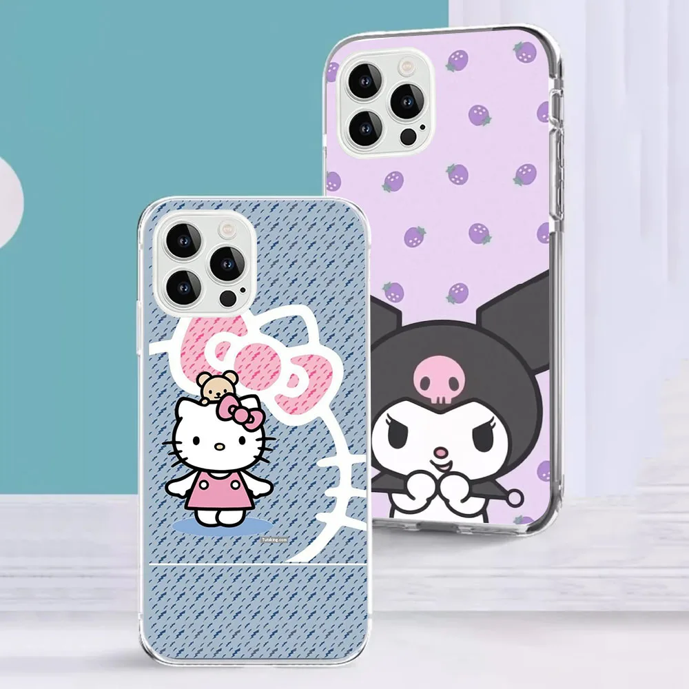 SK-41 Kuromi Hello Kitty Силиконовый чехол для VIVO Y35 Y22S Y16 Y02 Y02S Y01 X80 Y12 V25 Y91 V21 Y21S Y33S Y31 Y51 Pro