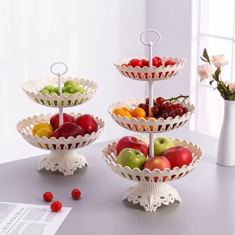 

Household Multi-layer Fruit Plate Table Bowl Creative Modern Nordic Style Snack Plate Fruit Basket Tableware DROPSHIPPING