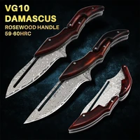 vg10 damascus knives tactical hunting mechanical folding knife fixed blade outdoor camping survival edc pocket defense tools