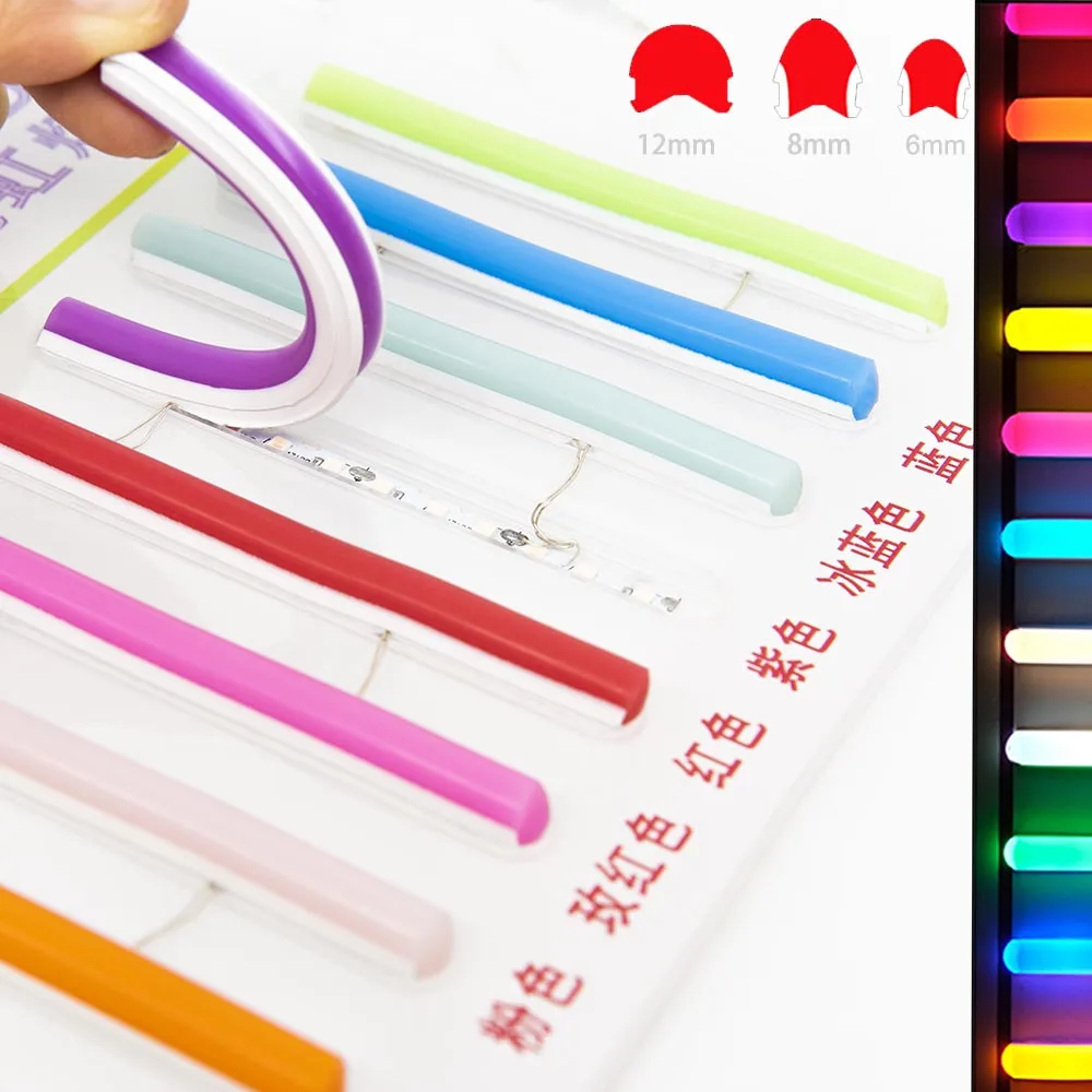 6 мм 8 Отдельная силиконовая неоновая трубка Гибкая гибкая вывеска сделай сам