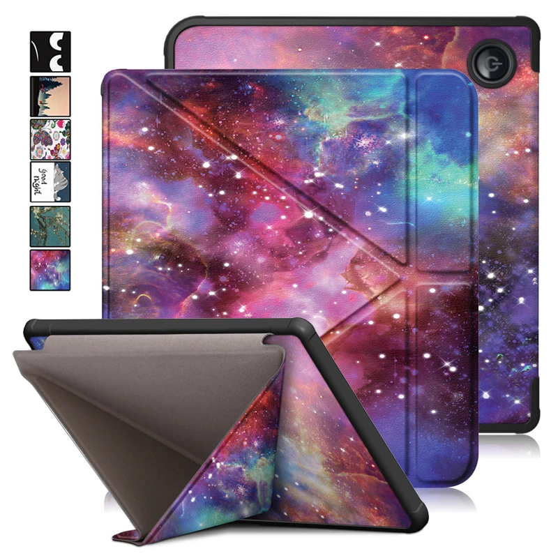 

Окрашенный чехол для Etui KOBO Libra 2, чехол, складная подставка, кожаный чехол для электронной книги, чехол для Funda Kobo Libra 2, чехол для Kobo Libra 2 поколе...