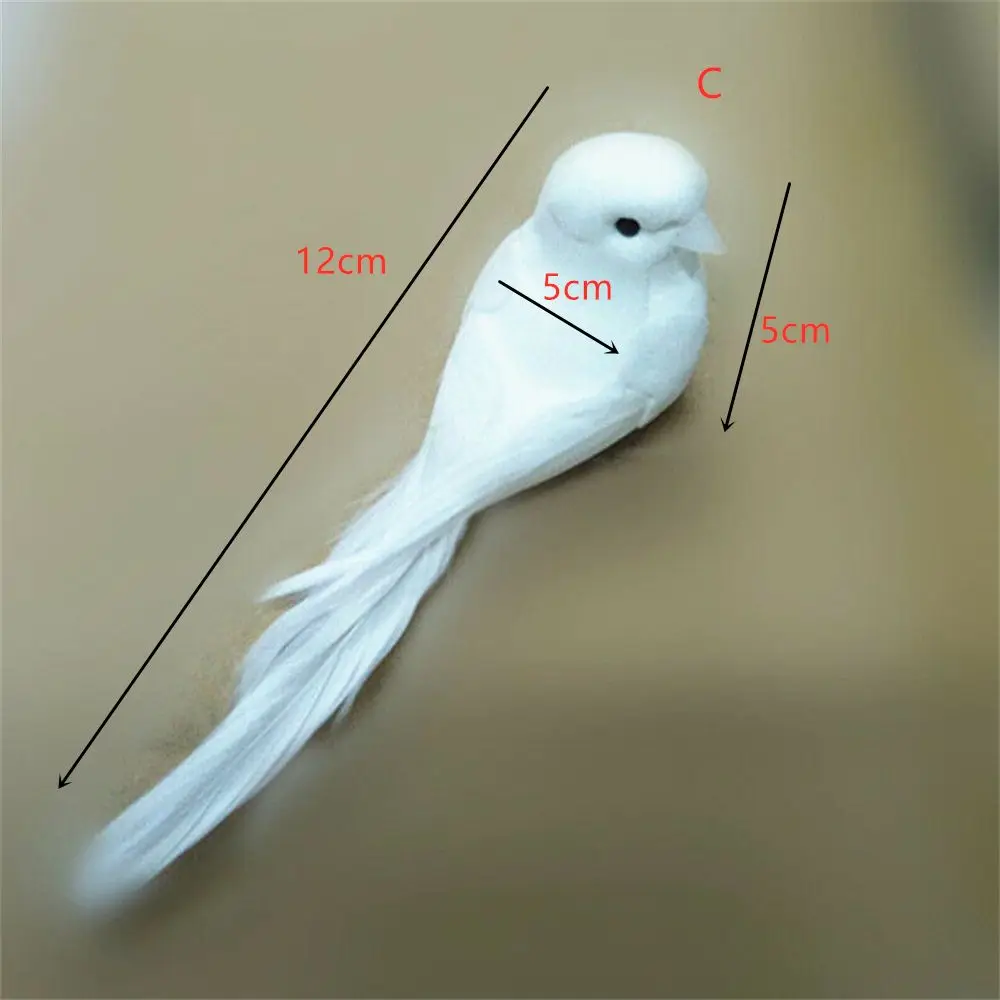 1 шт. искусственная голубь Искусственное перо из пенопласта миниатюрная белая