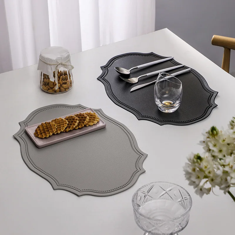 

30x43cm Leather Mat Cup Placemat Anti-skid Cup Pads Non-slip Coaster Large Size High Temperature Resistant